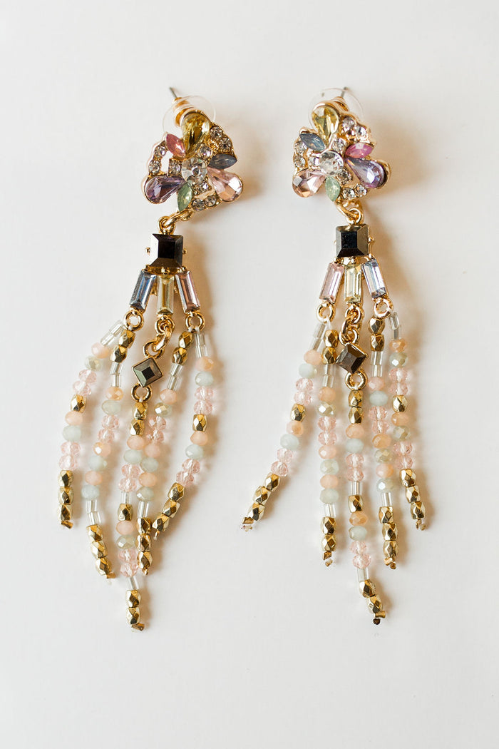mode, floral shine earring