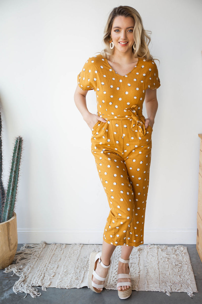 mode, dot to dot jumpsuit