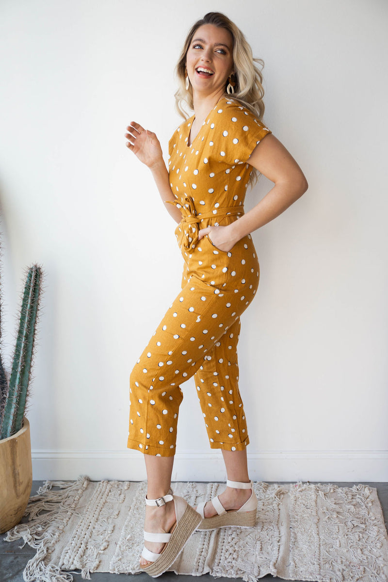 mode, dot to dot jumpsuit