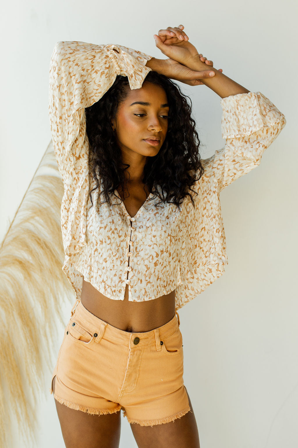 mode, savanna woven blouse