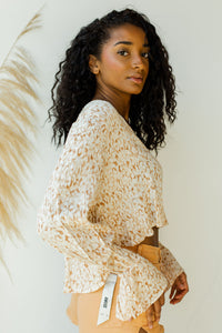 mode, savanna woven blouse