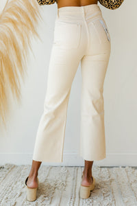 mode, gabi crop flare wvn denim pant