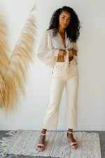 mode, tie front kimono top
