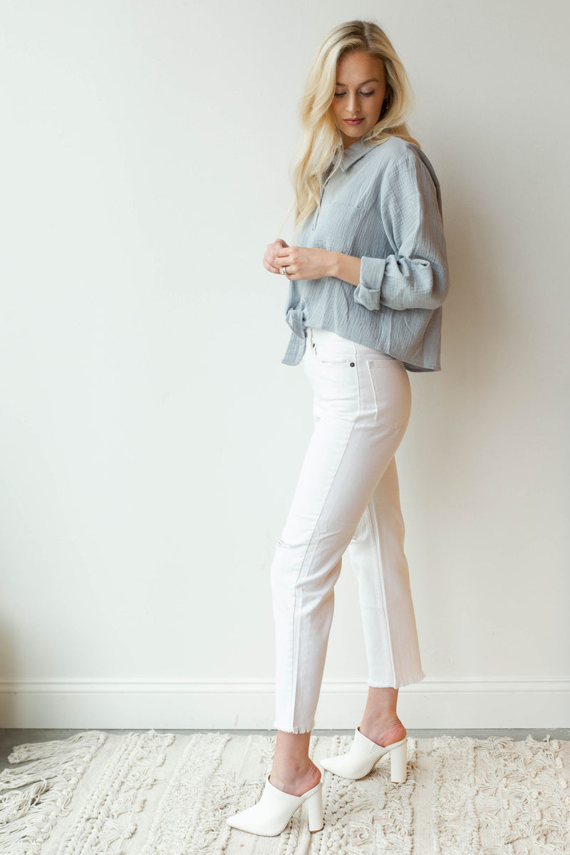 mode, islands tie front top