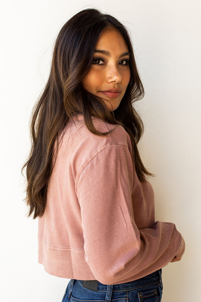 mode, shake the feeling crop sweatshirt