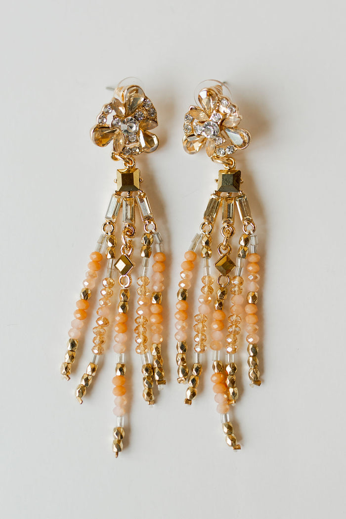mode, floral shine earring