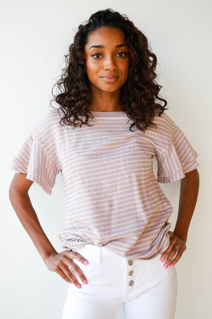 mode, falling in love flare sleeve tee
