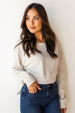 mode, shake the feeling crop sweatshirt