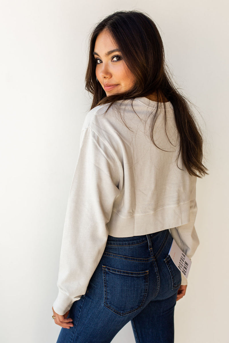 mode, shake the feeling crop sweatshirt