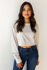 mode, shake the feeling crop sweatshirt