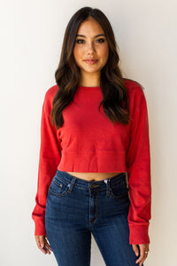 mode, shake the feeling crop sweatshirt