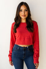 mode, shake the feeling crop sweatshirt