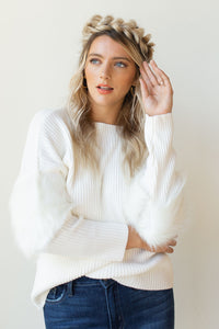 mode, the fur details sweater