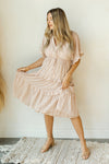 mode, life is peachy midi dress
