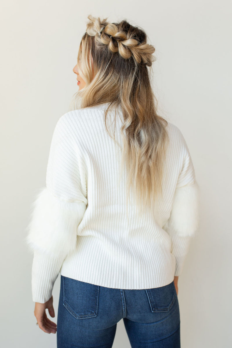 mode, the fur details sweater