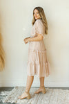 mode, life is peachy midi dress