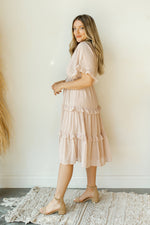 mode, life is peachy midi dress