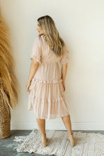 mode, life is peachy midi dress
