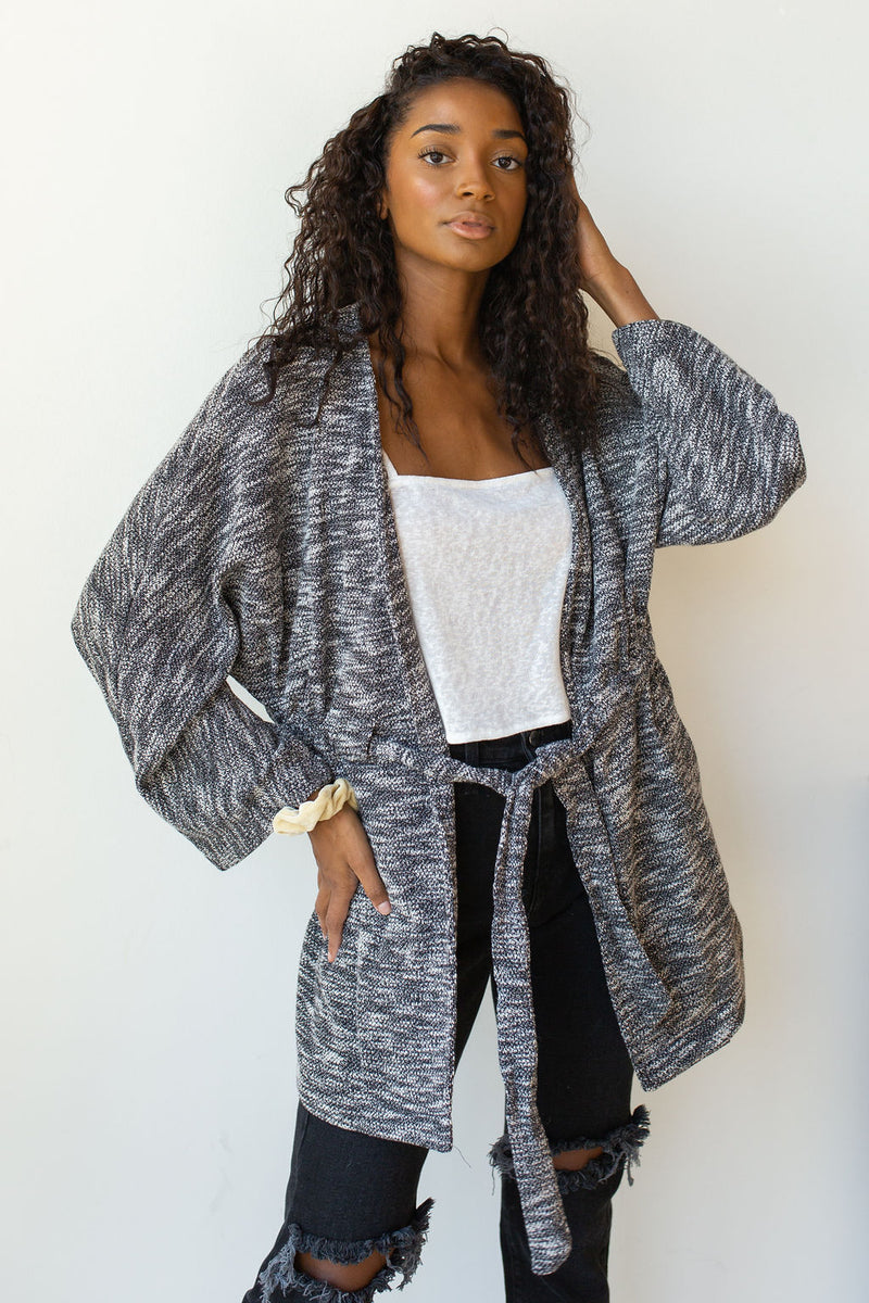 mode, knit kimono cardi