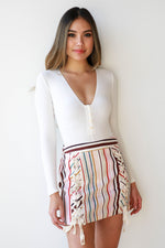 mode, mixed berry striped skirt