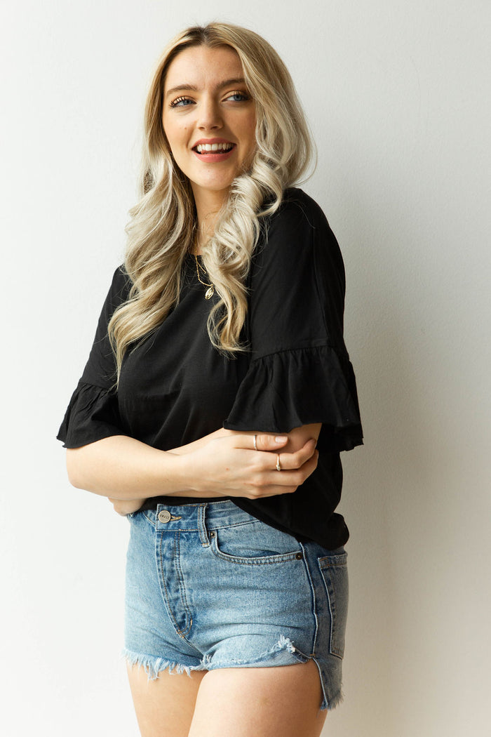 mode, Next up ruffle sleeve tee