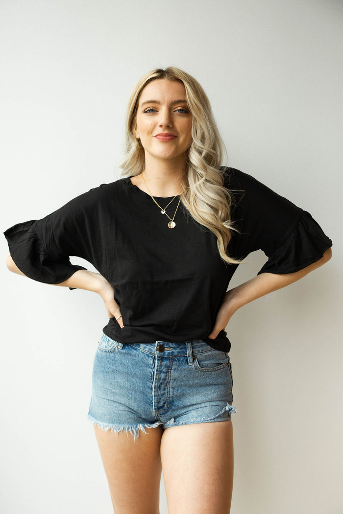 mode, Next up ruffle sleeve tee