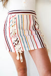 mode, mixed berry striped skirt