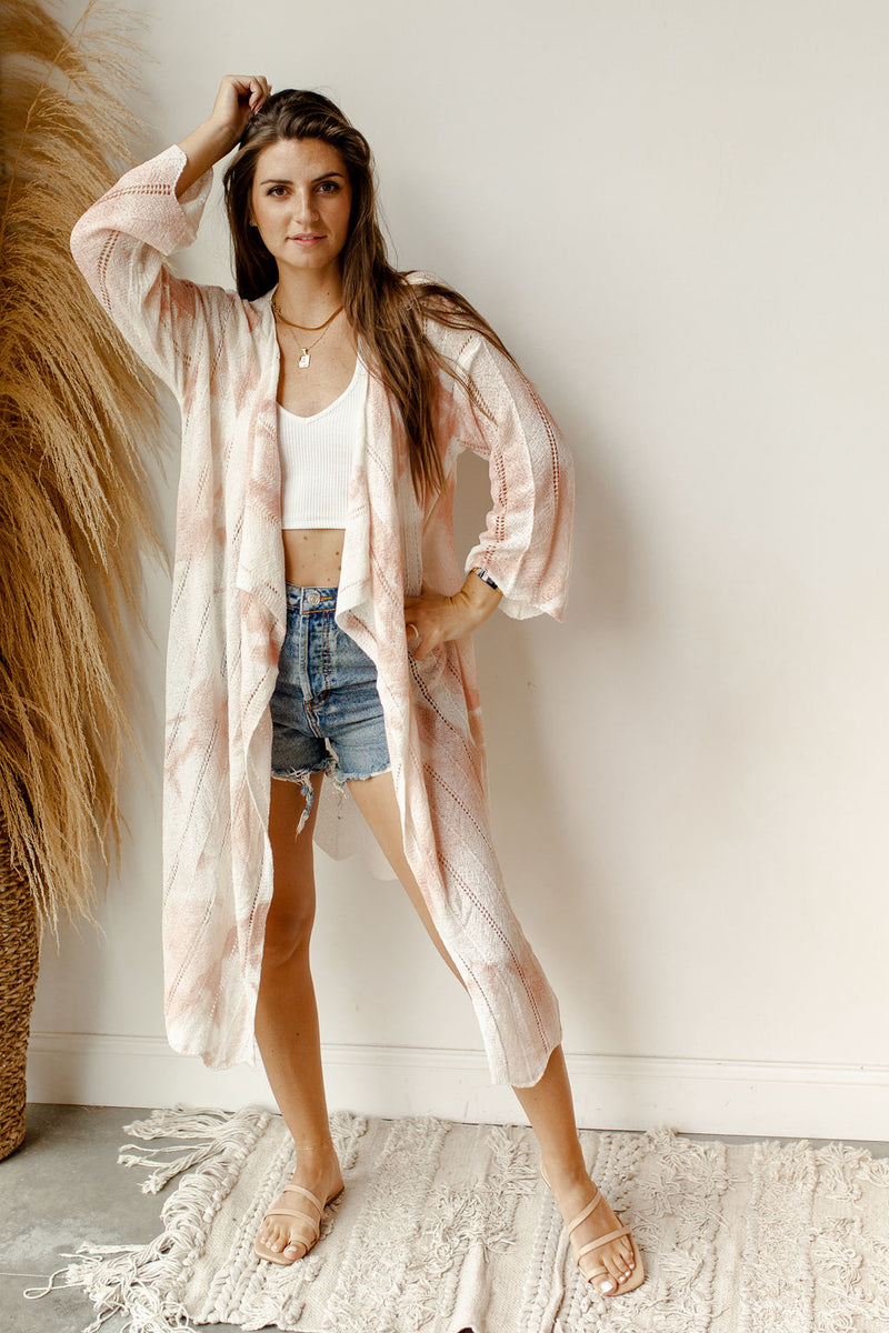 mode, smell the roses long cardi