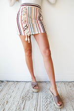 mode, mixed berry striped skirt