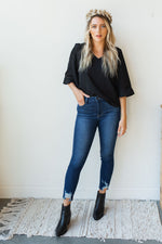 mode, super flow sleeve blouse