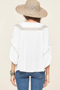 mode, elliot woven top