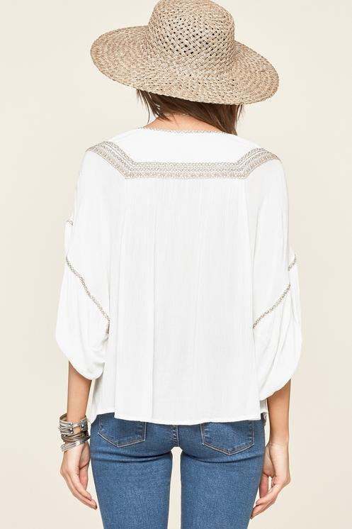 mode, elliot woven top