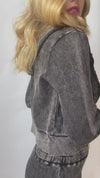 waffle mineral washed jacket