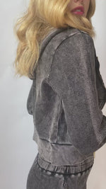 waffle mineral washed jacket