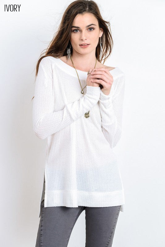 mode, Kerri OTS waffle knit