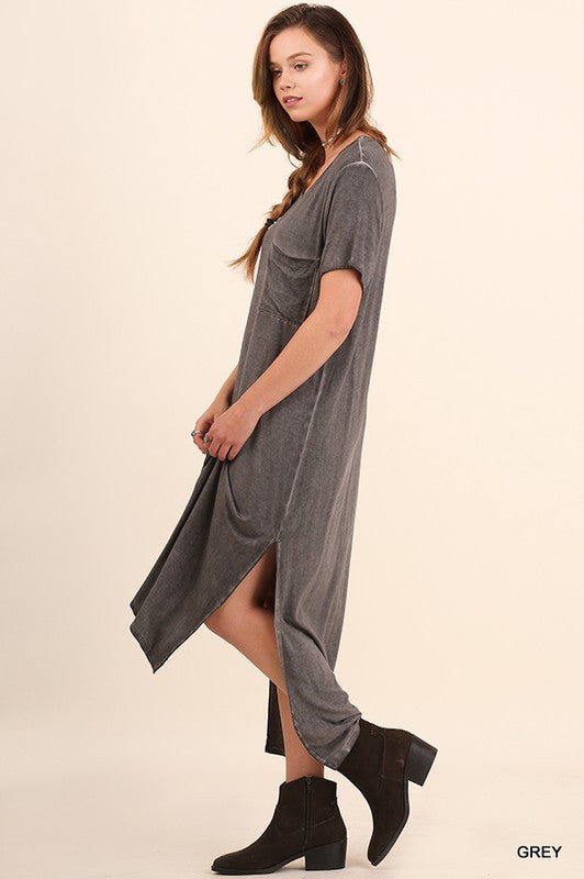mode, vintage wash midi dress