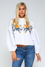 mode, Tira embroidered blouse