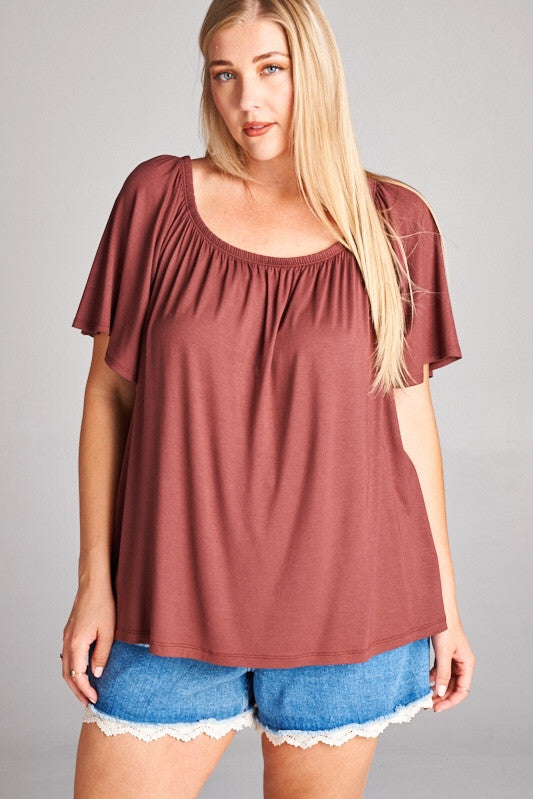 mode, Tia off the shoulder top (Plus)