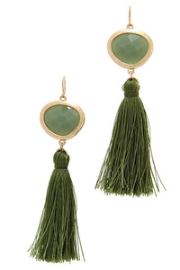 mode, tassel jewel earrings