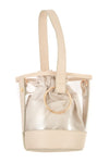 mode, clear bucket bag