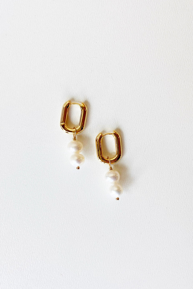 mode, remi double pearl hoops