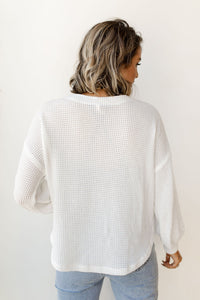 mode, fresh waffle raw hem top