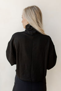 mode, turtle neck crop pullover