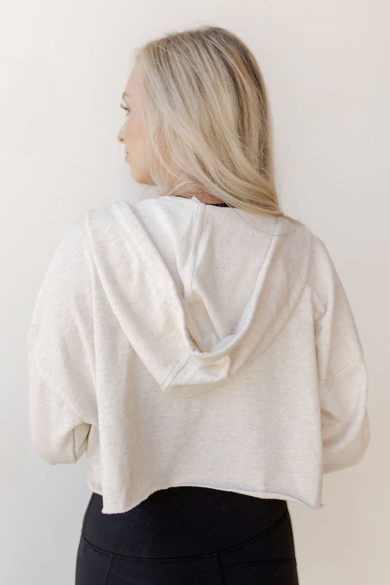 mode, relaxed crop zip-up