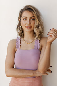 mode, ruffled straps bodysuit