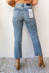 mode, straight up high rise denim (karma)