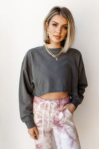mode, in the raw cropped sweater