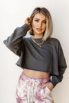 mode, in the raw cropped sweater