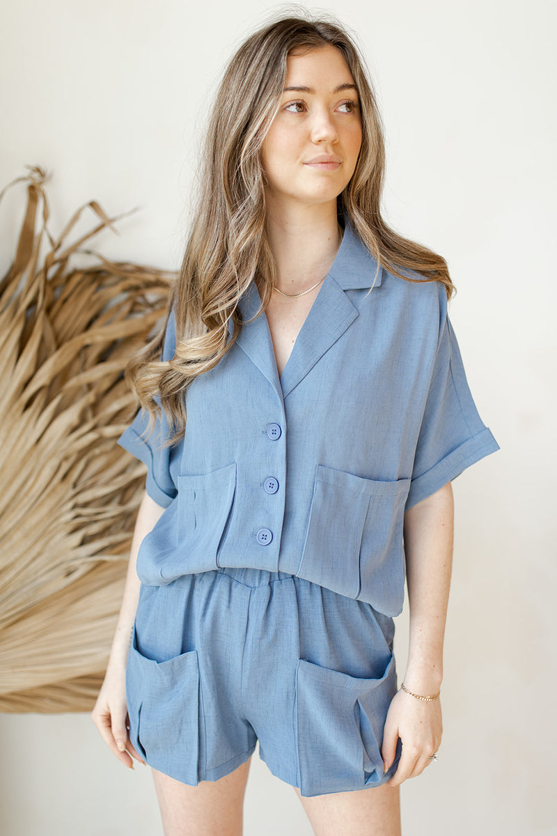 mode, oversized pockets camp shirt