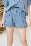 mode, oversized pockets shorts